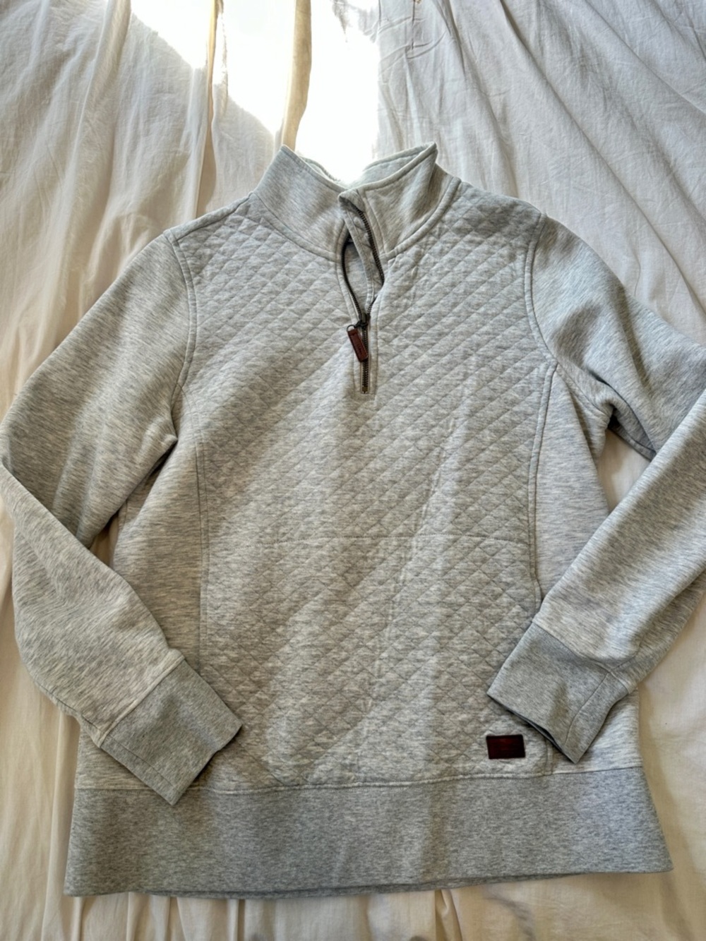 Women’s L.L. Bean Grey Quarter Zip Sweatshirt Size M